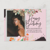 Gepersonaliseerde fotografie Birthday Briefkaart (Voorkant)