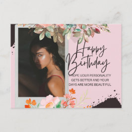 Gepersonaliseerde fotografie Birthday Briefkaart