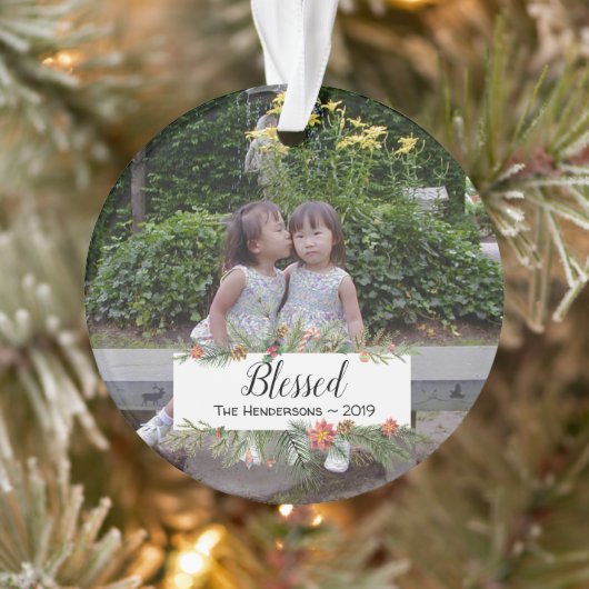 Gepersonaliseerde fotografie Winterbotanische foto Ornament (Boom)