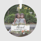 Gepersonaliseerde fotografie Winterbotanische foto Ornament (achterkant)