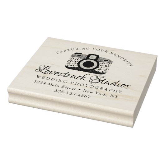 Gepersonaliseerde Fotografie Zakelijke Logo Camera Rubberstempel (Stempel)
