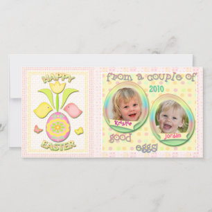 Gepersonaliseerde fotokaart voor Pasen Feestdagenkaart
