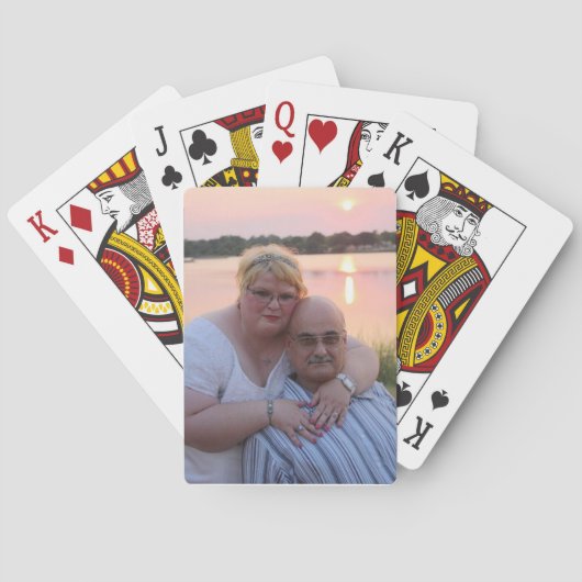 Gepersonaliseerde fotokaarten pokerkaarten (Achterkant)