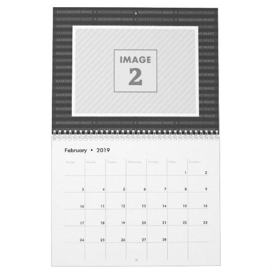 Gepersonaliseerde fotokalender 2024 Aangepaste ach Kalender (Feb 2019)