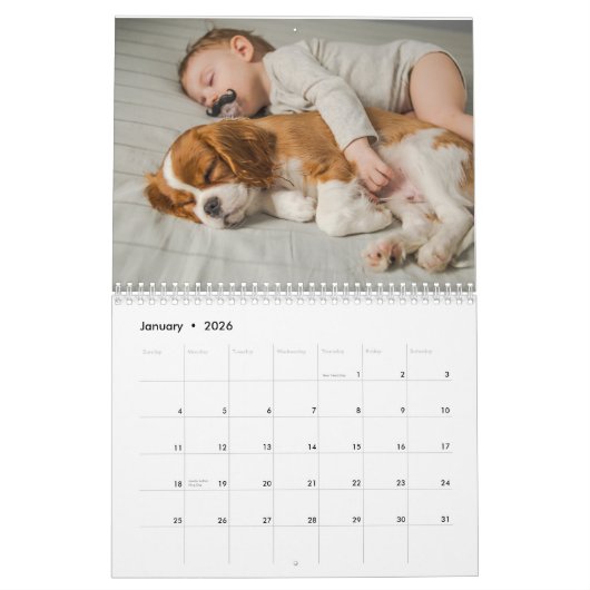 Gepersonaliseerde fotokalender Aangepaste kalender (Jan 2026)