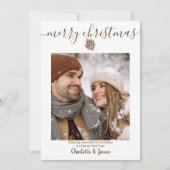 Gepersonaliseerde fotokerst feestdagenkaart (Voorkant)