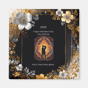 Gepersonaliseerde fotokoelkast van valentijns magneet