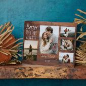 Gepersonaliseerde fotolijsten Houten textuur Fotoplaat (Zijkant)