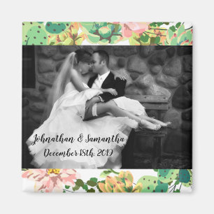 Gepersonaliseerde fotomagneet Bohemian Cactus Succ Magneet