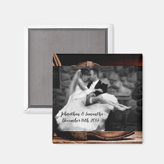Gepersonaliseerde fotomagneet Cowboy laarzen schuu Magneet (Voorkant / Achterkant)