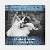 Gepersonaliseerde Fotomagneet Rustiek Tin Panel Pl Magneet (Voorkant)