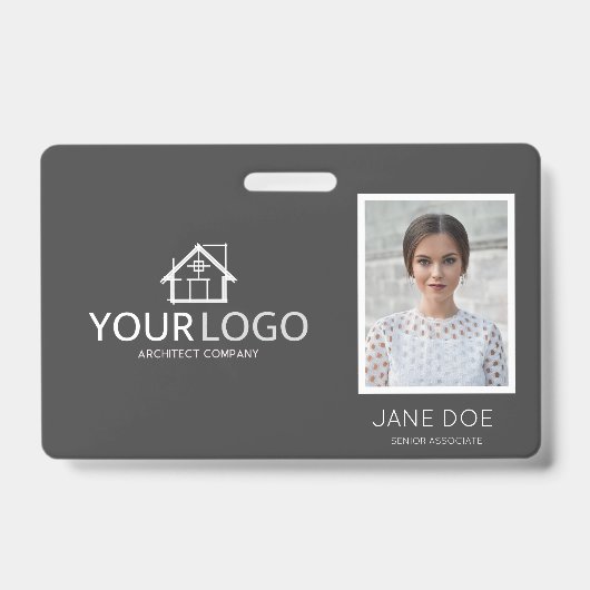 Gepersonaliseerde fotomedewerker voor architect Bu Badge (Voorzijde)