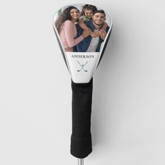 Gepersonaliseerde fotonaam golfclubs golfheadcover (Voorkant)