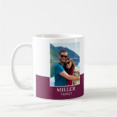 Gepersonaliseerde fotonaam Plum Modern Koffiemok (Links)