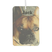 Gepersonaliseerde fotonaam Schattige hondenhuisdie Luchtverfrisser (Voorkant)