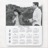 Gepersonaliseerde fotonamen 2026 kalender muismat (Voorkant)
