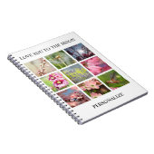 Gepersonaliseerde Foto's Collage met Jouw tekst Notitieboek (Rechterzijde)