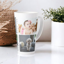 Gepersonaliseerde foto's en tekst latte mok