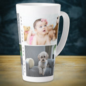 Gepersonaliseerde foto's en tekst latte mok