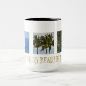 Gepersonaliseerde foto's Kauai Het leven is mooi Mok (Midden)