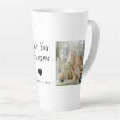 Gepersonaliseerde foto's & "Love You Grandma Latte Mok (Rechterhoek)