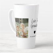 Gepersonaliseerde foto's & "Love You Grandma Latte Mok (Linkerhoek)