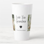 Gepersonaliseerde foto's & "Love You Grandma Latte Mok (Voorkant)