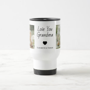 Gepersonaliseerde foto's & "Love You Grandma Reisbeker