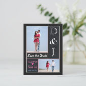 Gepersonaliseerde foto's Sla de datum op Aankondigingskaart (Staand voorkant)