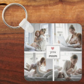 Gepersonaliseerde Foto's Sleutelhanger voor Moeder (Voorkant)