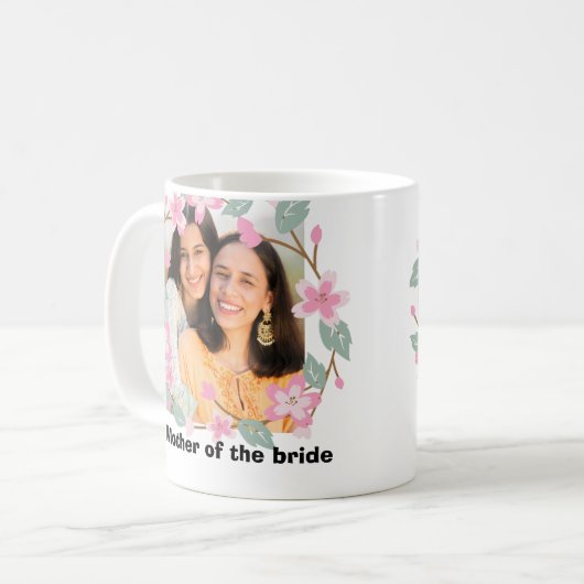Gepersonaliseerde foto's van de moeder van de brui koffiemok (Voorkant links)