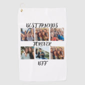 Gepersonaliseerde fotosjabloon "Beste vrienden voo Golfhanddoek (Voorkant)