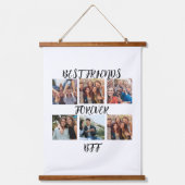 Gepersonaliseerde fotosjabloon "Beste vrienden voo Hangend Wandkleed (Voorkant)