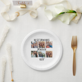 Gepersonaliseerde fotosjabloon "Beste vrienden voo Papieren Bordje