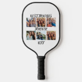 Gepersonaliseerde fotosjabloon "Beste vrienden voo Pickleball Paddle (Voorkant)