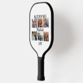 Gepersonaliseerde fotosjabloon "Beste vrienden voo Pickleball Paddle (Links)