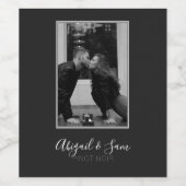 Gepersonaliseerde fotosjabloon bruiloft wijn etiket (Enkel label)