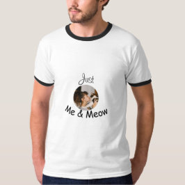 Gepersonaliseerde fotosjabloon "Just Me and Meow"  T-shirt