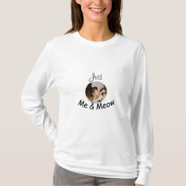 Gepersonaliseerde fotosjabloon "Just Me and Meow"  T-shirt