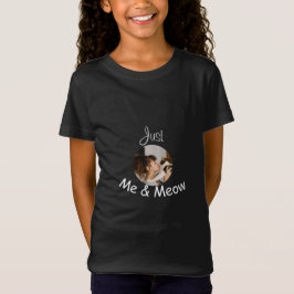 Gepersonaliseerde fotosjabloon "Just Me and Meow"  T-shirt