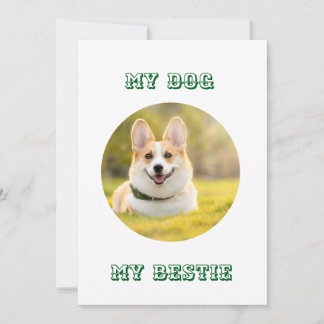 Gepersonaliseerde fotosjabloon voor mijn hond - Mi Feestdagenkaart