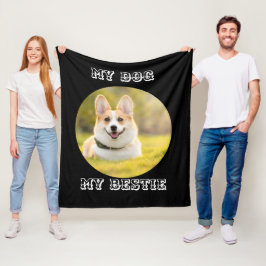 Gepersonaliseerde fotosjabloon voor mijn hond - Mi Fleece Deken