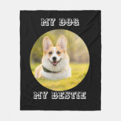 Gepersonaliseerde fotosjabloon voor mijn hond - Mi Fleece Deken (Voorkant)
