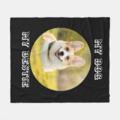 Gepersonaliseerde fotosjabloon voor mijn hond - Mi Fleece Deken (Voorkant (Horizontaal))