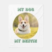 Gepersonaliseerde fotosjabloon voor mijn hond - Mi Fleece Deken (Voorkant)