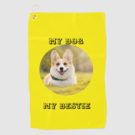 Gepersonaliseerde fotosjabloon voor mijn hond - Mi Golfhanddoek