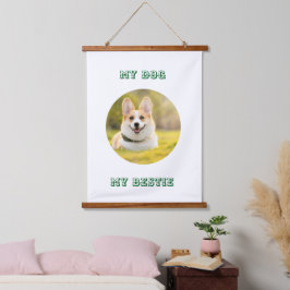 Gepersonaliseerde fotosjabloon voor mijn hond - Mi Hangend Wandkleed