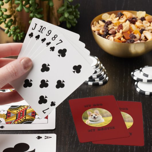 Gepersonaliseerde fotosjabloon voor mijn hond - Mi Pokerkaarten (Insitu)