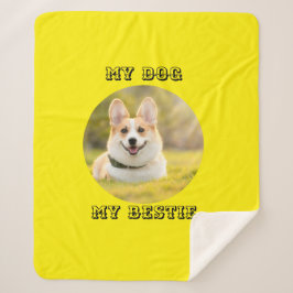 Gepersonaliseerde fotosjabloon voor mijn hond - Mi Sherpa Deken
