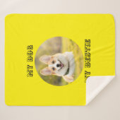Gepersonaliseerde fotosjabloon voor mijn hond - Mi Sherpa Deken (Voorkant (horizontaal))